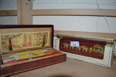 Lot 514 - Case of playing cards together with Her...