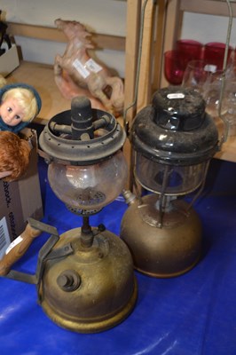 Lot 552A - Two vintage paraffin lamps