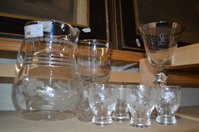 Lot 566 - Mixed Lot: Glass jug and other assorted items