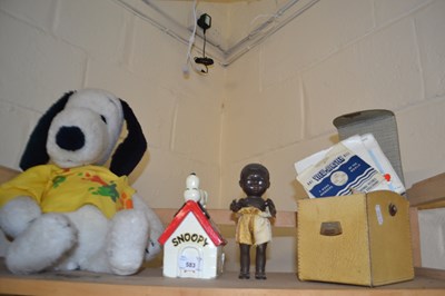 Lot 583 - Mixed Lot: Snoopy model and money box, vintage...