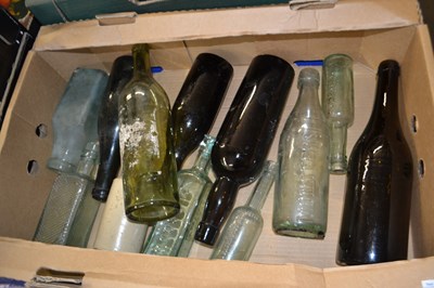 Lot 606 - Box of vintage glass bottles