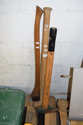Lot 58 - Two axes and a sledgehammer