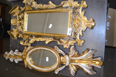 Lot 662 - Pair of modern gilt framed wall mirrors