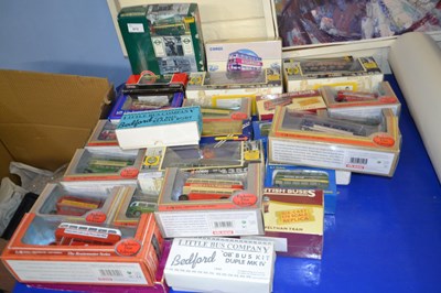 Lot 672 - Quantity of assorted Corgi and other toy buses,...