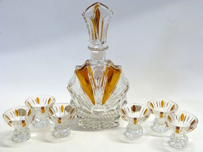 Lot 322 - Czech Art Deco Glass Liqueur Set