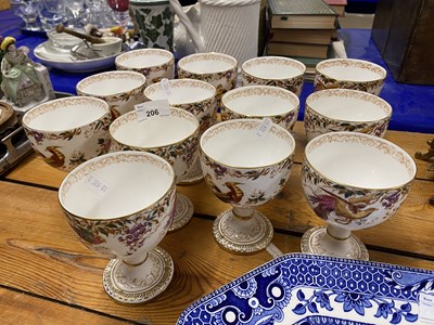 Lot 206 - Set of Royal Crown Derby Old Avesbury goblets