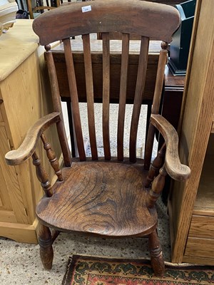 Lot 239 - Victorian elm seated Windsor chair