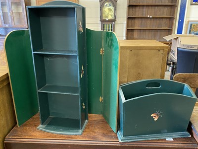 Lot 245 - Mixed Lot: Painted magazine rack, similar...