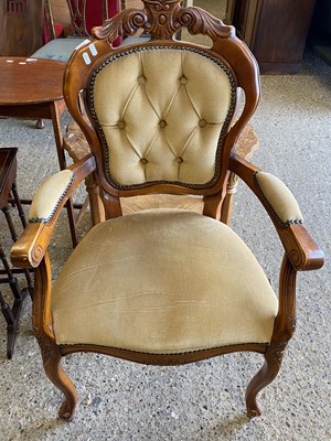 Lot 252 - Reproduction continental style armchair