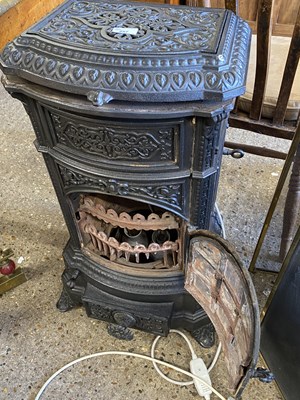 Lot 257 - Vintage cast iron French stove with later...