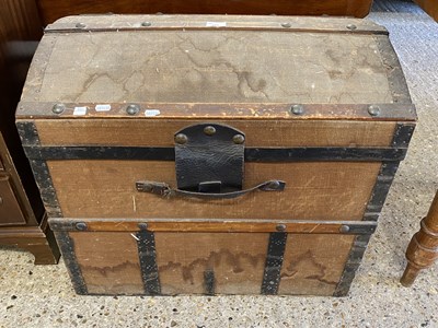 Lot 261 - Vintage dome topped trunk labelled for George...