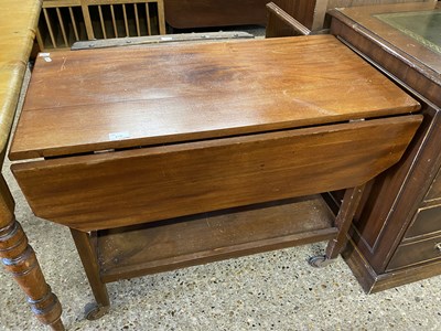 Lot 270 - Mahogany drop leaf tea trolley