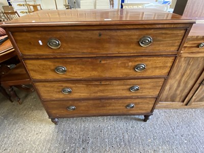 Lot 279 - 19th Century mahogany chest with four long...