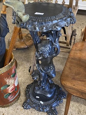 Lot 299 - Composition jardiniere stand with cherub...