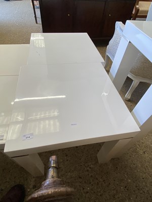 Lot 314 - Pair of modern white finish side tables, 50cm...