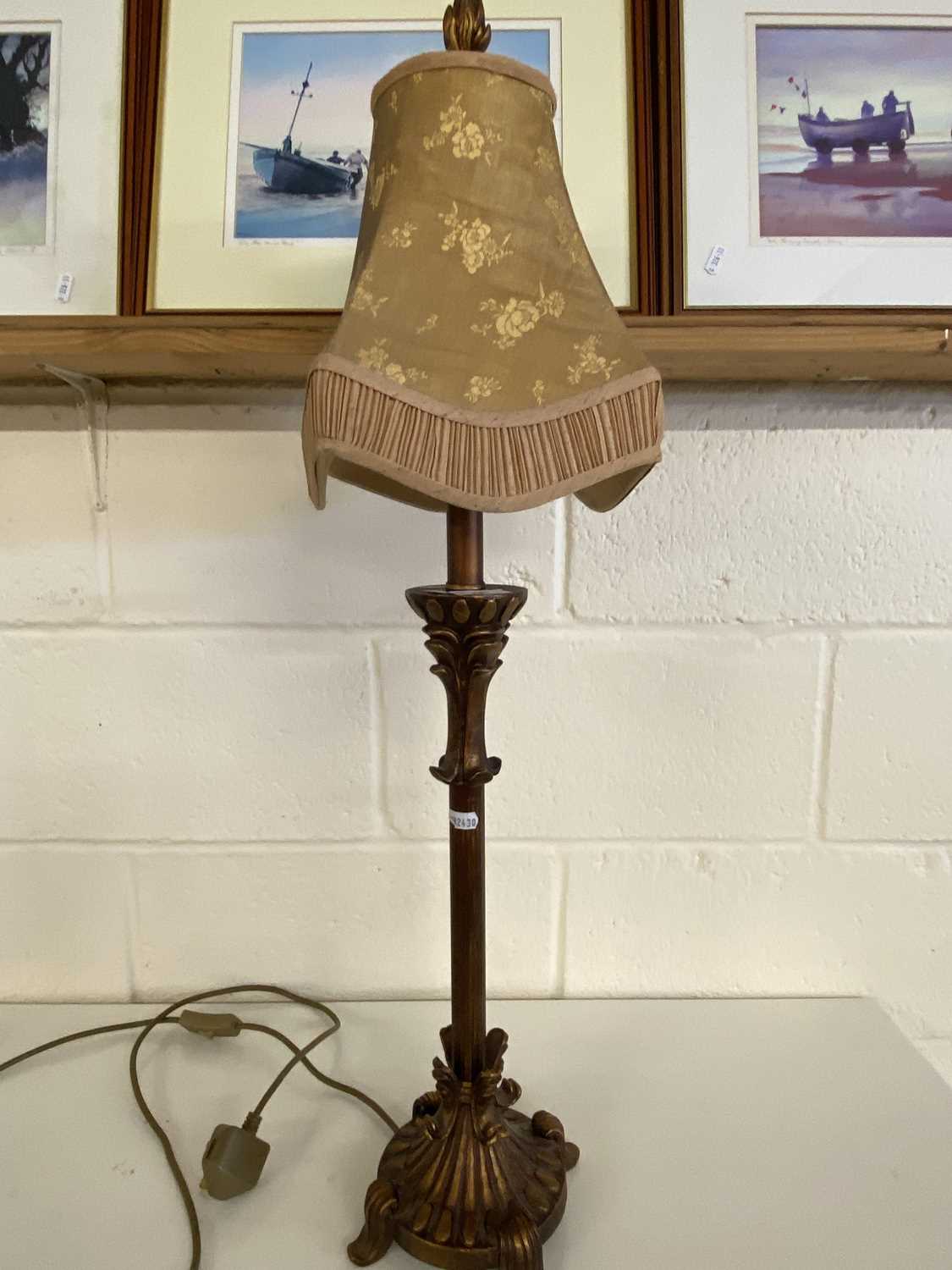 Lot 327 - Modern bronze effect table lamp