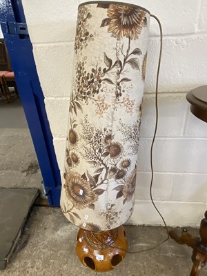 Lot 330 - Retro West German pottery floor lamp with...