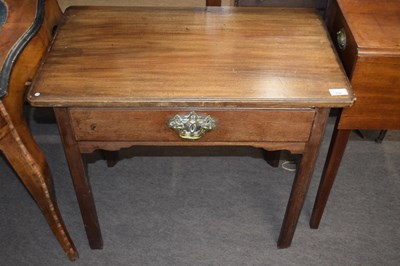 Lot 554 - Small Georgian mahogany side table with single...