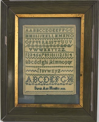 Lot 169 - An early 19th century needlework sampler, with...