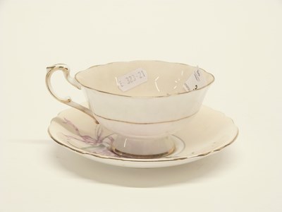 Lot 431 - Paragon cup and saucer of shaped design with...