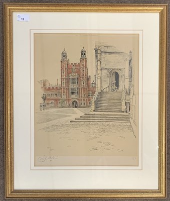 Lot 112 - Cecil Aldin (1870-1935), Norwich Cathedral,...