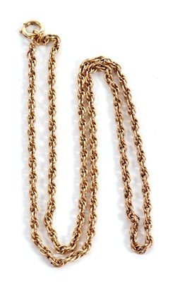 Lot 115 - A 9ct Prince of Wales rope twist chain, with...