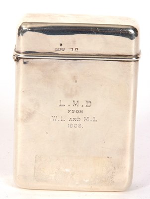 Lot 12 - An Edwardian silver cigar case of plain...