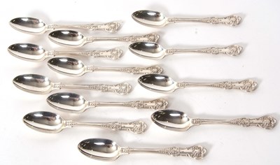 Lot 37 - Twelve Victorian Queens pattern tablespoons,...