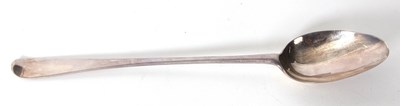 Lot 43 - An antique silver basting spoon, Hanovarian...