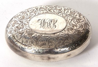 Lot 45 - A George V silver squeeze tobacco box chased...