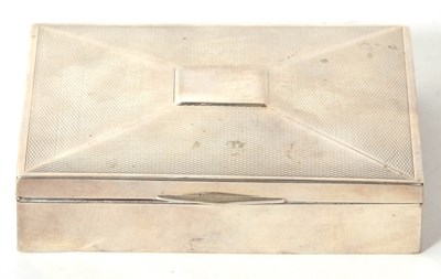 Lot 60 - An Art Deco silver cigarette box of...