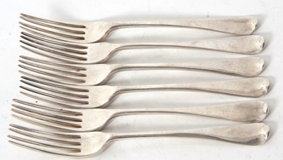 Lot 73 - A group of six silver Victorian dessert spoons,...