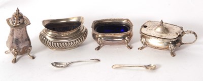 Lot 75 - Mixed Lot: George V three piece silver...