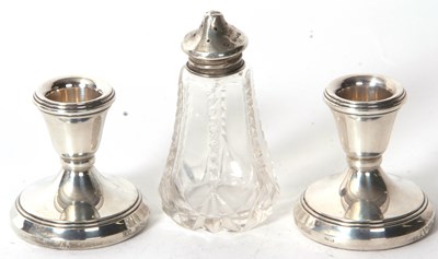 Lot 82 - Mixed Lot: A pair of small silver hallmarked...