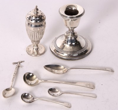 Lot 89 - Mixed Lot:  A single silver small dressing...