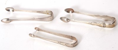 Lot 97 - Pair of large Victorian Scottish sugar tongs...