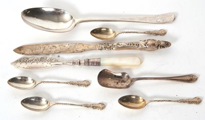 Lot 98 - Mixed Lot:  Georgian base mark tablespoon, a...