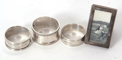 Lot 106 - Mixed Lot:  Three various hallmarked silver...