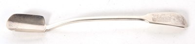 Lot 113 - A George IV silver fiddle pattern cheese scoop,...