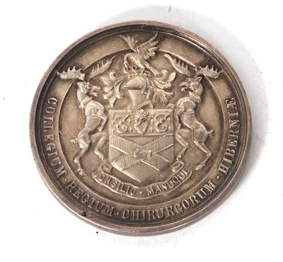 Lot 118 - A silver presentation medal engraved...