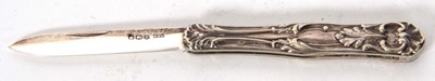 Lot 119 - A George VI silver bladed folding fruit knife...