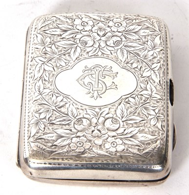 Lot 139 - An Edwardian silver cigarette case, chased and...