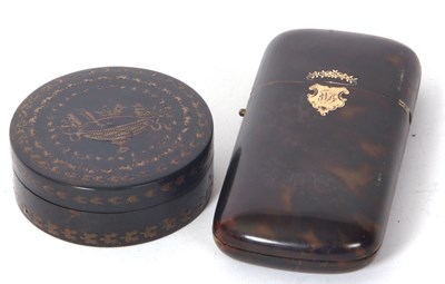 Lot 160 - Mixed Lot: An antique tortoiseshell cigar box...