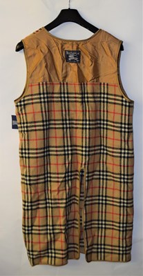 Lot 54 - A Burberry's check wool coat liner, sleeveless...