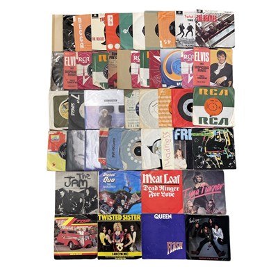 Lot 193 - A mixed lot of 7" vinyls, most pop and rock,...