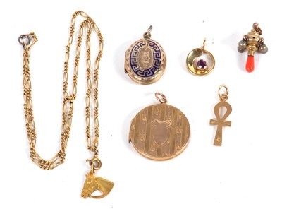 Lot 125 - A quantity of gold and other jewellery to...