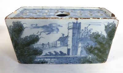 Lot 418 - English Delft Flower Brick