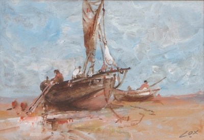 Lot 126 - Jack Cox (British, 20th century), Beached...