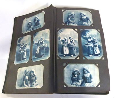 Lot 509 - Postcard Album Some Risque and Embriodered Cards