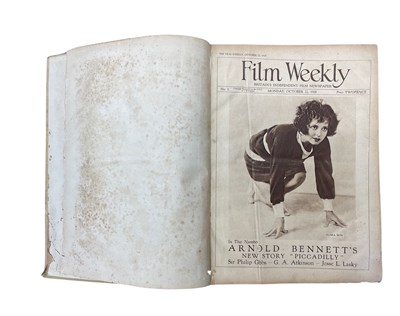 Lot 94a - A clothbound collection of Film Weekly,...